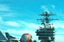 Flyover, hangarskibet USS George Washington.