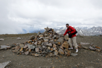 På toppen af Whistlers Mountain, Jasper, Canada.