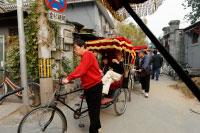 Rickshawtur i en hutong, Beijing