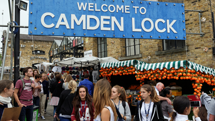 Camden Lock Market, London, England, juli 2015.